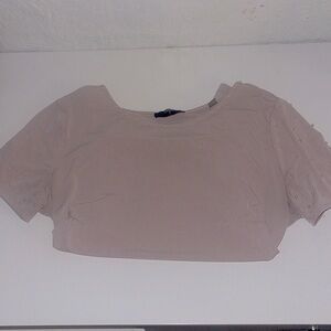 Tan full length pearl shirt